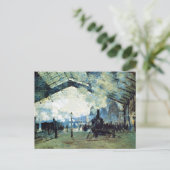 Monet - Saint-Lazare Gare, Normandie Postkarte (Stehend Vorderseite)