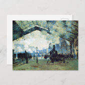Monet - Saint-Lazare Gare, Normandie Postkarte (Vorne/Hinten)