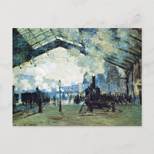 Monet - Saint-Lazare Gare, Normandie Postkarte (Vorderseite)