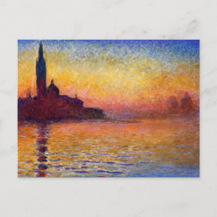 Monet - San Giorgio Maggiore bei Dämmerung, Postkarte