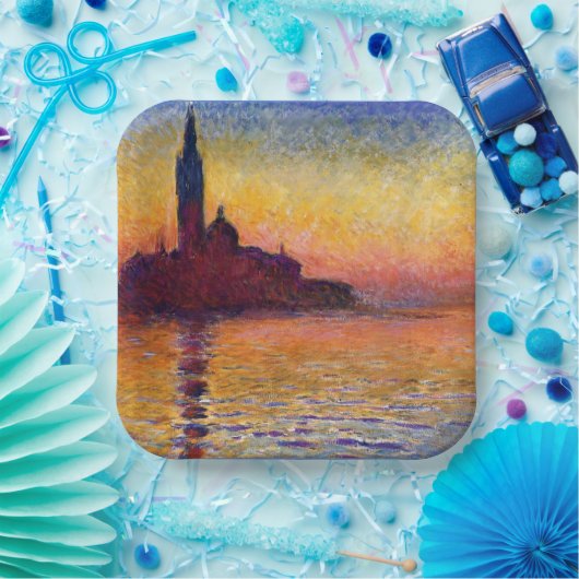 Monet - San Giorgio Maggiore, Lugano, Pappteller (Party)