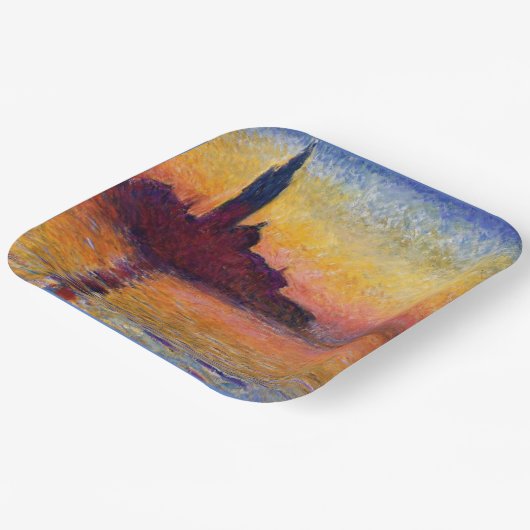 Monet - San Giorgio Maggiore, Lugano, Pappteller (Gewinkelt)