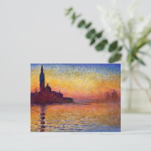 Monet - San Giorgio Maggiore, Lugano, Postkarte (Stehend Vorderseite)