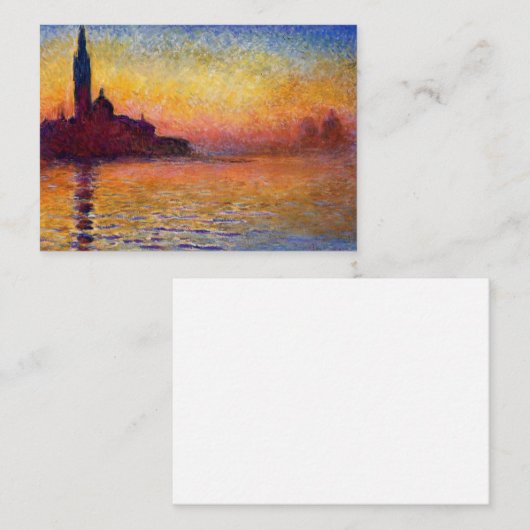 Monet San Giorgio Mitteilungskarte (Vorne/Hinten)