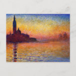 Monet San Giorgio Postkarte<br><div class="desc">Claude Monets berühmtes Gemälde,  San Giorgio Maggiore in der Dusk</div>