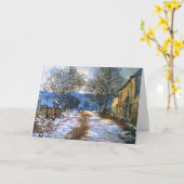 Monet - Schnee-Effekt in Limetz, Kunst Karte (Gelbe Blume)