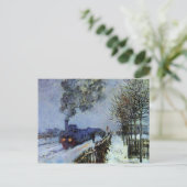 Monet - Schneeausbildung, die Lokomotive Postkarte (Stehend Vorderseite)