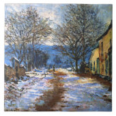 Monet - Schneeeffekt in Limetz, Fliese (Vorderseite)