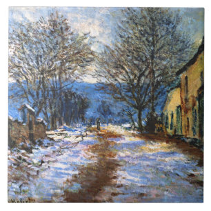 Monet - Schneeeffekt in Limetz, Fliese