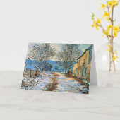 Monet - Schneeeffekt in Limetz Karte (Gelbe Blume)