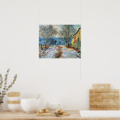 Monet - Schneeeffekt in Limetz Poster (Küche)