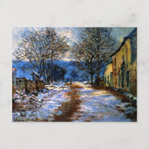 Monet - Schneeeffekt in Limetz Postkarte