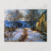 Monet - Schneeeffekt in Limetz Postkarte (Vorderseite)