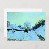 Monet - Schneekarte Postkarte (Vorne/Hinten)