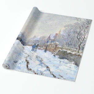 Monet - Schneeszene in Argenteuil Geschenkpapier