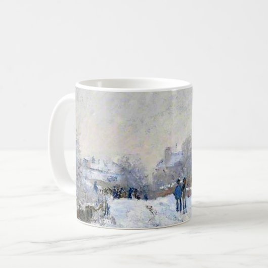 Monet - Schneeszene in Argenteuil Kaffeetasse (Vorderseite Links)