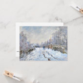 Monet - Schneeszene in Argenteuil Karte (Vorderseite/Rückseite Beispiel)