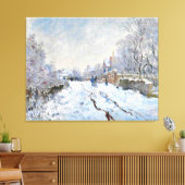 Monet - Schneeszene in Argenteuil Leinwanddruck (Insitu (Wohnzimmer))