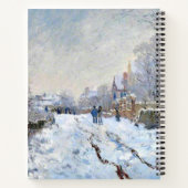 Monet - Schneeszene in Argenteuil Notizblock (Rückseite)