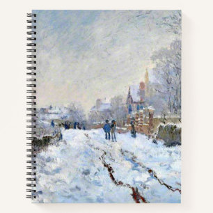Monet - Schneeszene in Argenteuil Notizblock