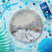 Monet - Schneeszene in Argenteuil Pappteller (Party)
