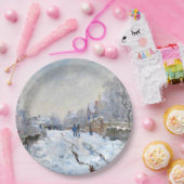 Monet - Schneeszene in Argenteuil Pappteller (Party)