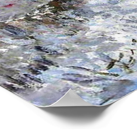 Monet - Schneeszene in Argenteuil Poster (Ecke)