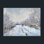 Monet - Schneeszene in Argenteuil Postkarte<br><div class="desc">Monet - Schneeszene bei der argentinischen Postkarte</div>