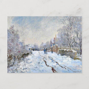 Monet - Schneeszene in Argenteuil Postkarte