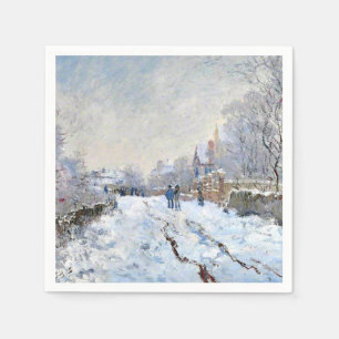 Monet - Schneeszene in Argenteuil Serviette