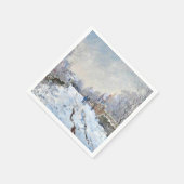 Monet - Schneeszene in Argenteuil Serviette (Ecke)