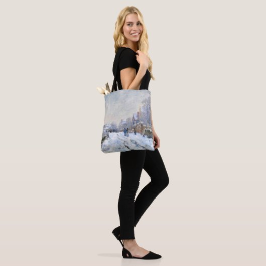 Monet - Schneeszene in Argenteuil Tasche (Am Model)