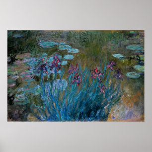 Monet - Schwertlilien und Seerosen Poster