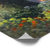 Monet Seaside Garden Blooms Classic Seascape Poster (Ecke)