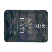 Monet Seerosen Hochzeit Termin merken Magnet (Horizontal)