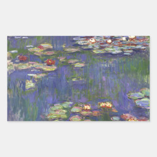 Monet Seerosen Meisterwerk Malerei Rechteckiger Aufkleber