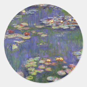 Monet Seerosen Meisterwerk Malerei Runder Aufkleber