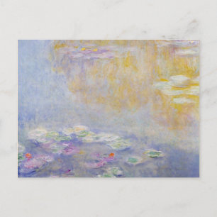 Monet - Seerosen, Pastellfarben, feine Kunst Postkarte