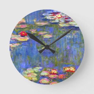 Monet Seerosen Runde Wanduhr