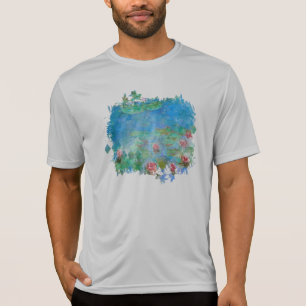 ** Monet Seerosen Teich Gemälde Grau AR23 T-Shirt