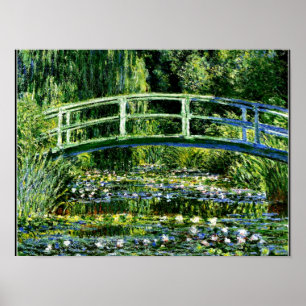 Monet - Seerosenteich, grün Poster