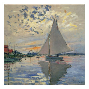 Monet-Segelboot Französischer Impressionismus Klas Poster