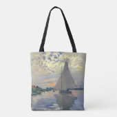 Monet-Segelboot Französischer Impressionismus Klas Tasche (Rückseite)