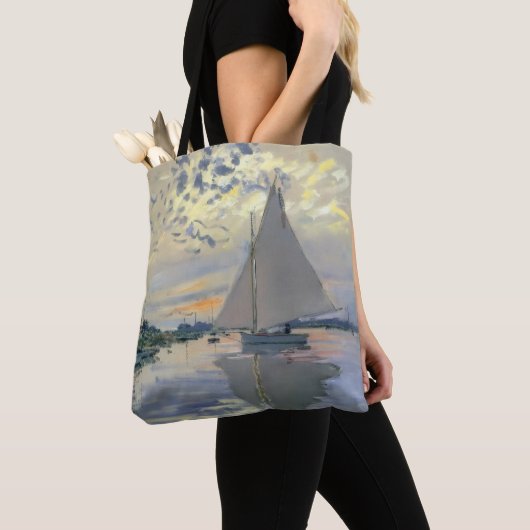 Monet-Segelboot Französischer Impressionismus Klas Tasche (Von Nahem)