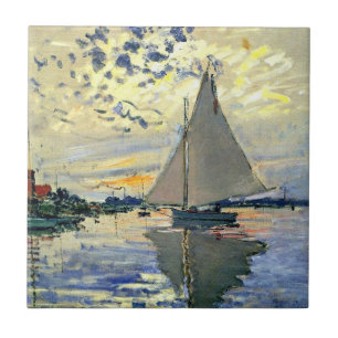 Monet - Segelboot in Le Petit-Gennevilliers Fliese