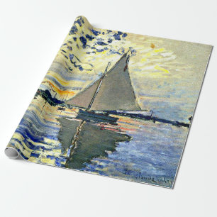 Monet - Segelboot in le Petit Gennevilliers Geschenkpapier