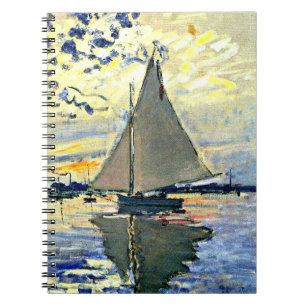 Monet - Segelboot in le Petit Gennevilliers Notizblock