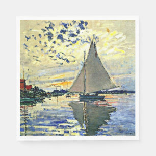 Monet - Segelboot in Le Petit Gennevilliers, Serviette