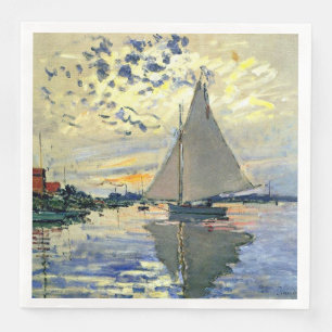 Monet - Segelboot in Le Petit-Gennevilliers Serviette