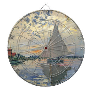 Monet-Segelschiff Französischer Impressionismus Kl Dartscheibe